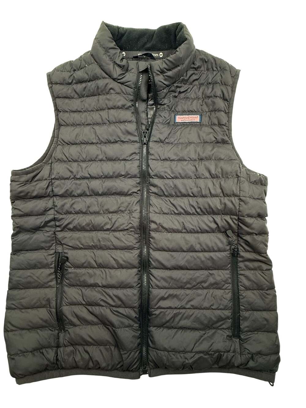 Vineyard Vines Down Vest Black Quilted Nylon Medium